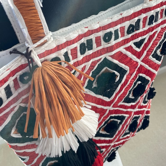 Straw & Cotton Bag from Anthropologie - Picture 2 of 10